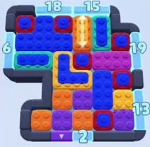Color Block Jam level: screenshot of the board