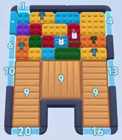 Color Block Jam level: screenshot of the board