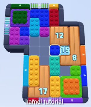 Color Block Jam level 288: screenshot of the board