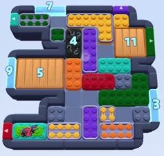 Color Block Jam level: screenshot of the board