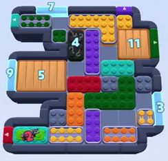 Color Block Jam level 1652 / 2563: screenshot of the board