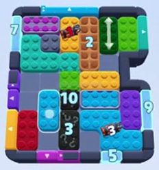 Color Block Jam level 961 / 960 / 1884: screenshot of the board