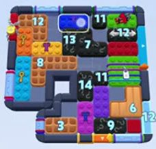 Color Block Jam level 1580 / 2491: screenshot of the board
