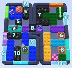 Color Block Jam level 1280 / 2202: screenshot of the board