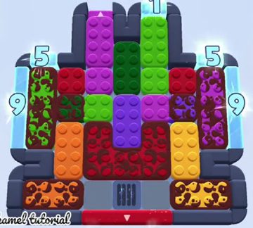 Color Block Jam level 1853: screenshot of the board
