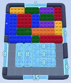 Color Block Jam level 78: screenshot of the board