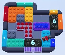 Color Block Jam level 1293 / 1710: screenshot of the board