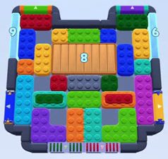 Color Block Jam level 1363 / 1349 / 1352: screenshot of the board