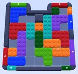 Color Block Jam level 20: screenshot of the board