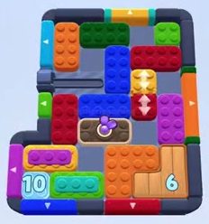 Color Block Jam level 1313 / 1308: screenshot of the board