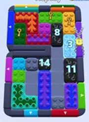 Color Block Jam level 1157: screenshot of the board