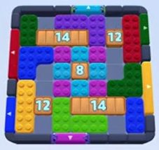 Color Block Jam level 1379 / 1365 / 1368: screenshot of the board