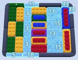 Color Block Jam level 17: screenshot of the board