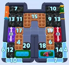 Color Block Jam level: screenshot of the board