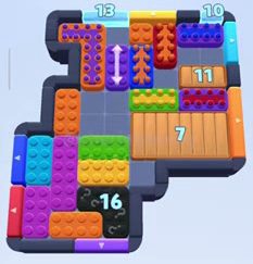 Color Block Jam level 1071 / 1975: screenshot of the board
