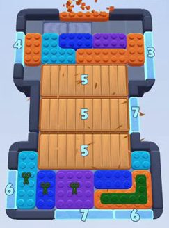 Color Block Jam level 143: screenshot of the board