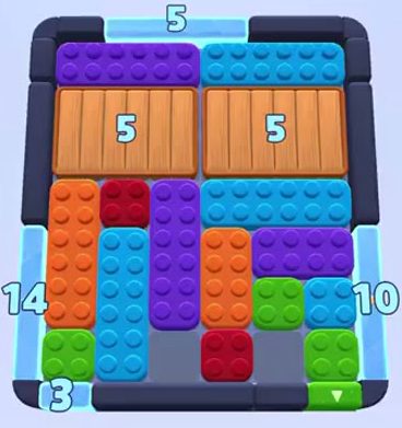 Color Block Jam level 1601 / 1602 / 1660 / 2592: screenshot of the board