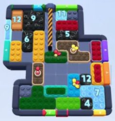 Color Block Jam level 1331 / 1336 / 2243: screenshot of the board