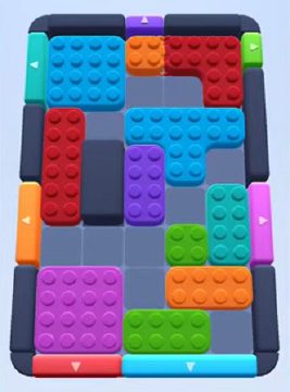 Color Block Jam level 53: screenshot of the board