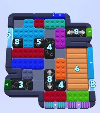 Color Block Jam level 1424 / 1427: screenshot of the board