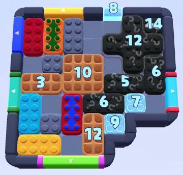 Color Block Jam level 1206 / 2153: screenshot of the board