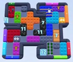 Color Block Jam level 1480 / 2390: screenshot of the board