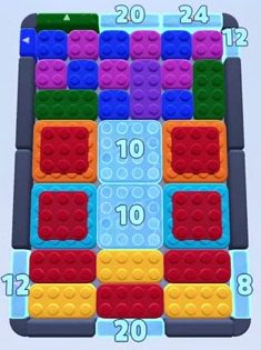 Color Block Jam level 17: screenshot of the board