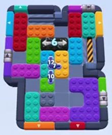 Color Block Jam level 1384 / 1372 / 1375: screenshot of the board