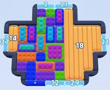 Color Block Jam level 1713 / 1861 / 2720: screenshot of the board
