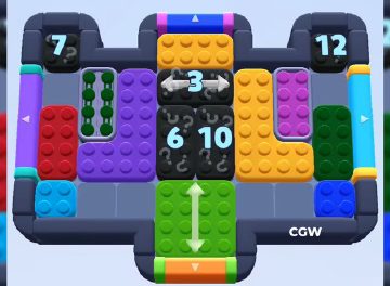 Color Block Jam level 952 / 953 / 1843: screenshot of the board