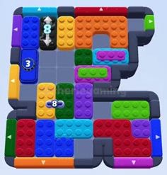 Color Block Jam level 1406 / 1409 / 1419 / 1443: screenshot of the board