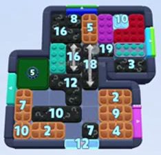 Color Block Jam level: screenshot of the board