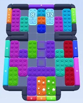 Color Block Jam level 197 / 585 / 1035: screenshot of the board