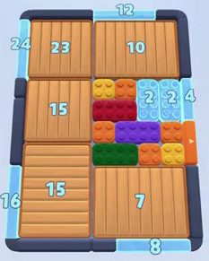 Color Block Jam level: screenshot of the board