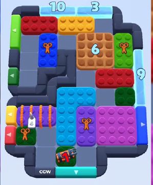 Color Block Jam level 897 / 898 / 1810: screenshot of the board