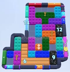 Color Block Jam level 1314 / 1315 / 2221: screenshot of the board