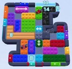 Color Block Jam level 1465 / 1467 / 1462 / 1466: screenshot of the board