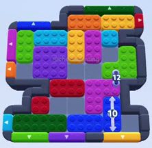 Color Block Jam level 1512 / 1505: screenshot of the board