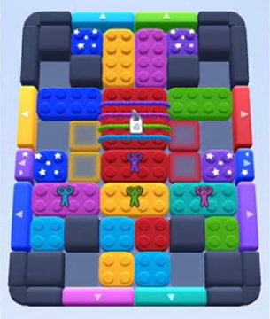 Color Block Jam level 319 / 707 / 1157: screenshot of the board