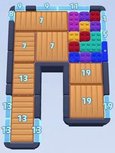 Color Block Jam level 119: screenshot of the board