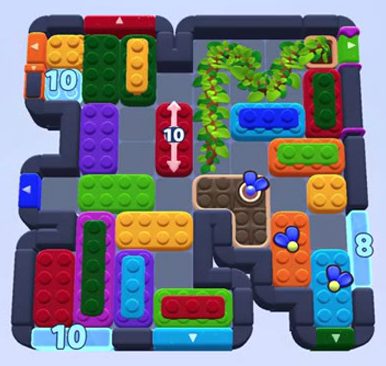 Color Block Jam level 1558 / 1554 / 1555 / 1559: screenshot of the board