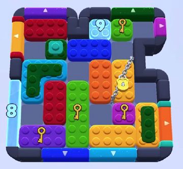 Color Block Jam level 1133 / 1134: screenshot of the board
