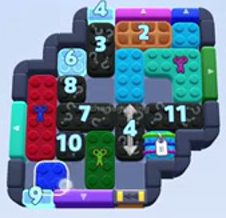 Color Block Jam level 877 / 921 / 1821: screenshot of the board