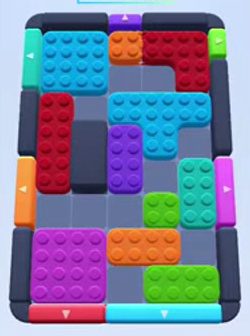 Color Block Jam level 53: screenshot of the board