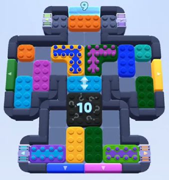 Color Block Jam level 1161 / 1160 / 2064: screenshot of the board