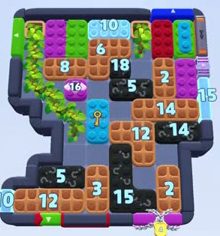 Color Block Jam level: screenshot of the board