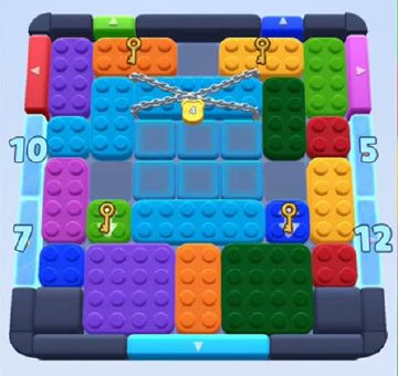 Color Block Jam level 204 / 592 / 1042 / 1943: screenshot of the board