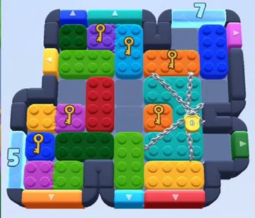 Color Block Jam level 613 / 1521: screenshot of the board