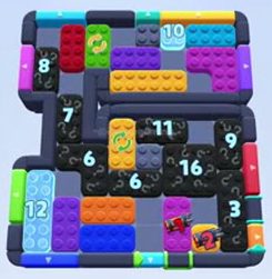 Color Block Jam level 1270 / 1261 / 2206: screenshot of the board
