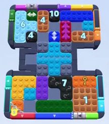 Color Block Jam level: screenshot of the board